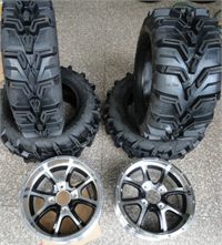27x8-14 27x11-14 offroad tire and rim（one wheel) for Joyner trooper UTV buggy  go kart