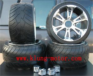 235 30-12 on road tire and rim for atv go kart buggy (one wheel )