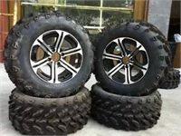 27x8-14 or 27x11-14 off road  tie and rim (one wheel price )