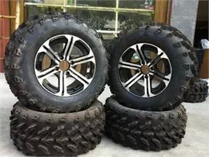 27x8-14 or 27x11-14 off road  tie and rim (one wheel price )